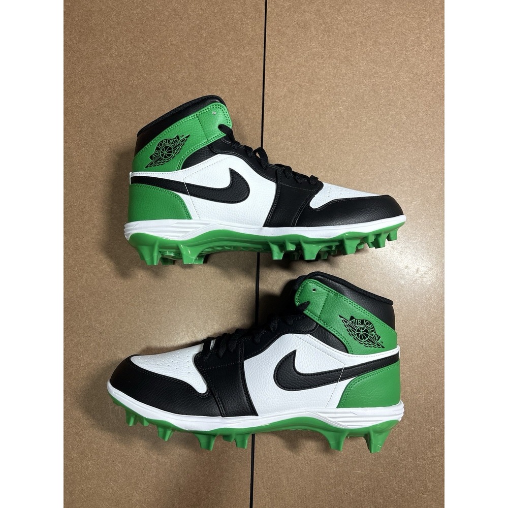 Size 11 - Jordan 1 Mid TD Football Cleats Lucky Green FJ6805-003